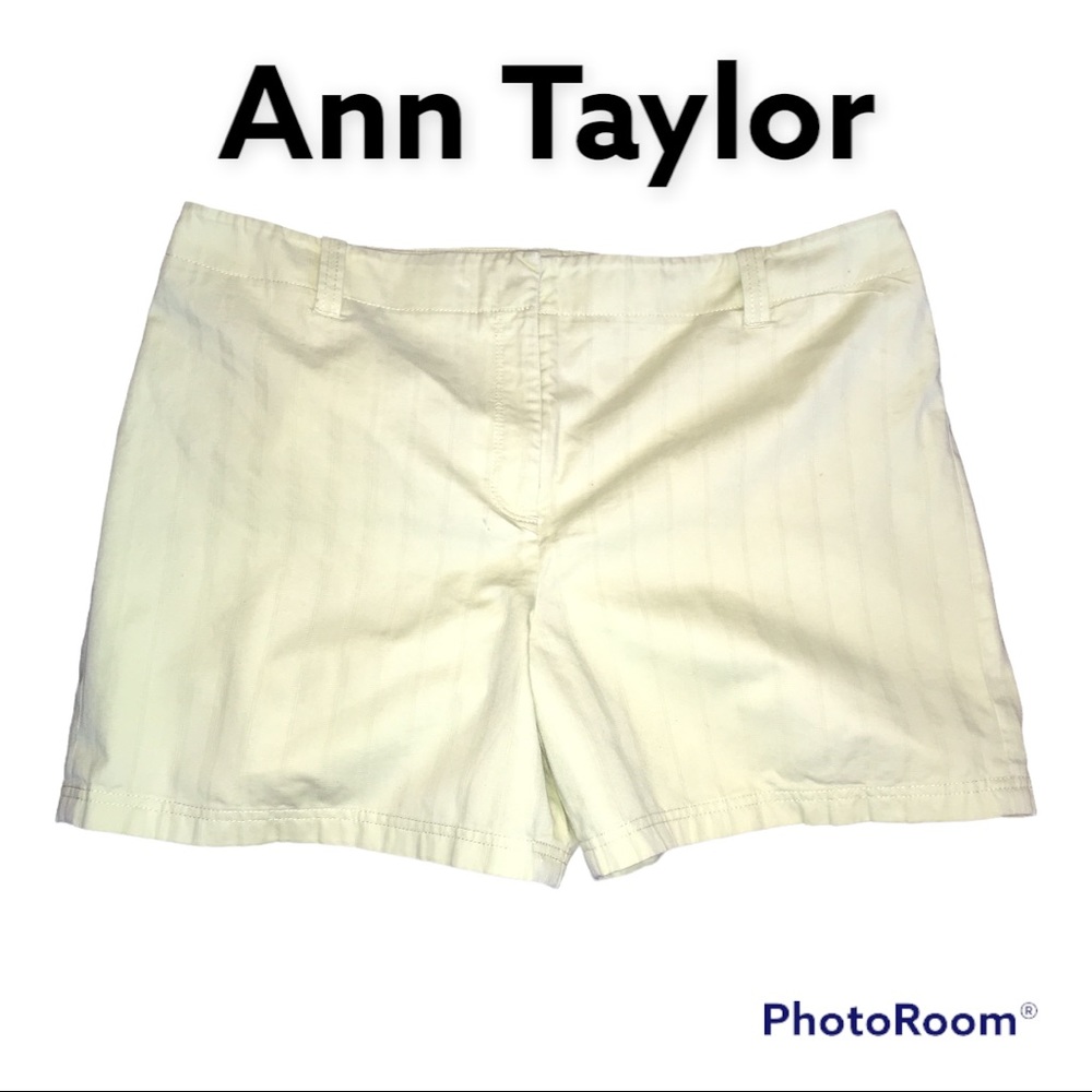 Ann Taylor Women’s yellow cotton twill classic shorts size 14